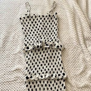 Small, Black and White polka dot dress